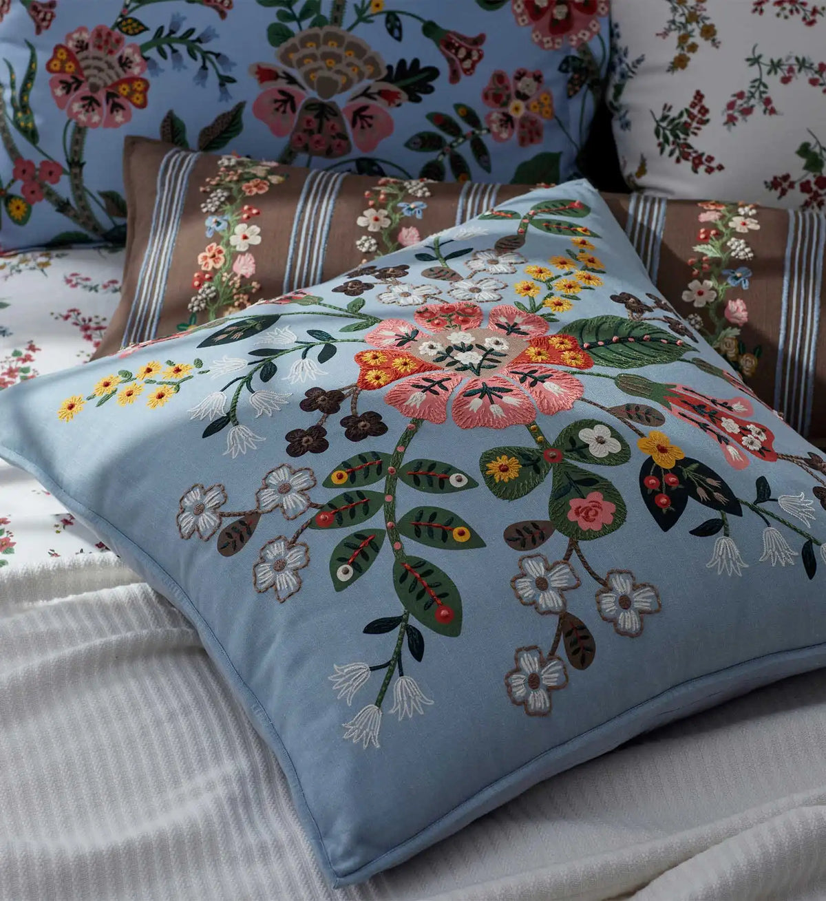 Embroidered Pillow Cover - Gracie