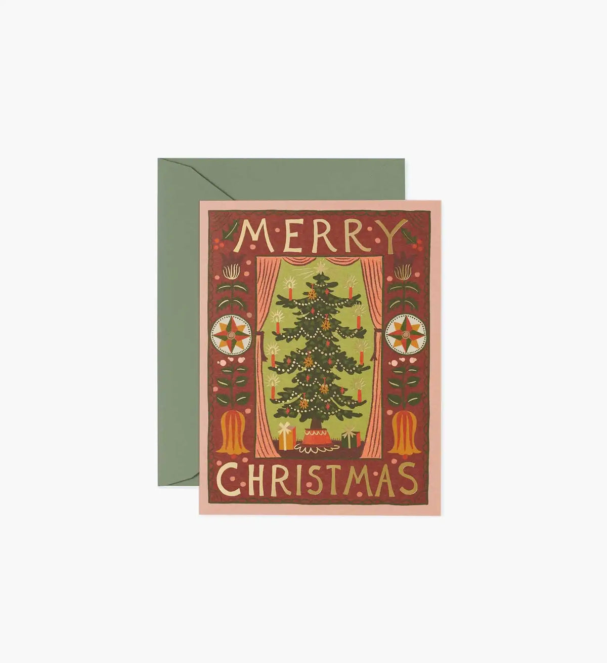Folk Christmas Tree Holiday Cards - Boxed Set