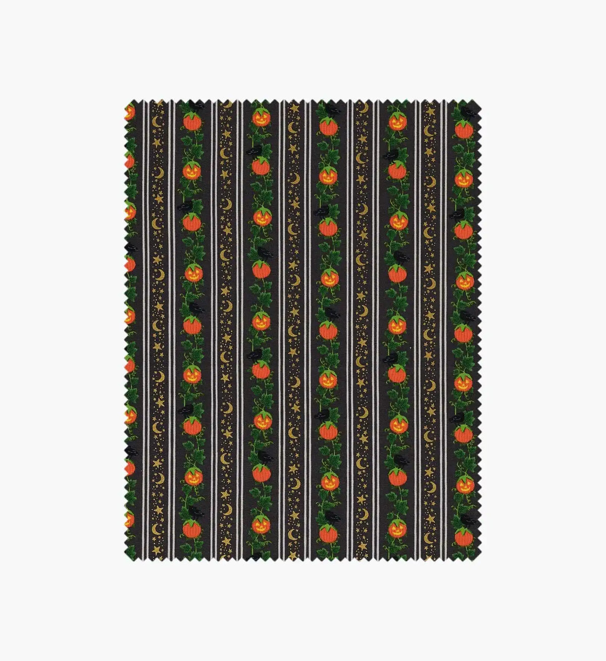 Pumpkin Patch Cotton Metallic Fabric - Black