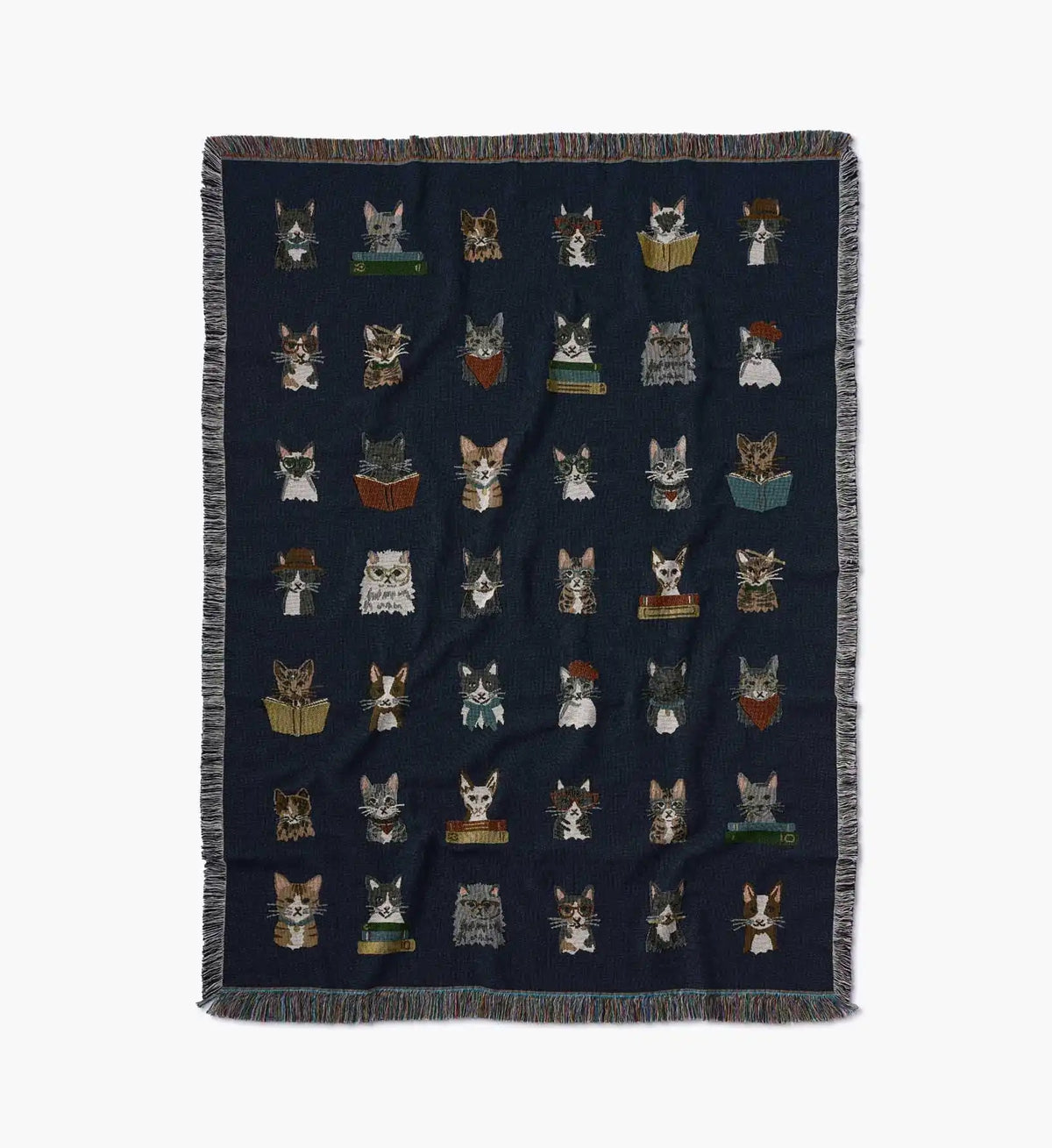 Woven Blanket - Studious Cats