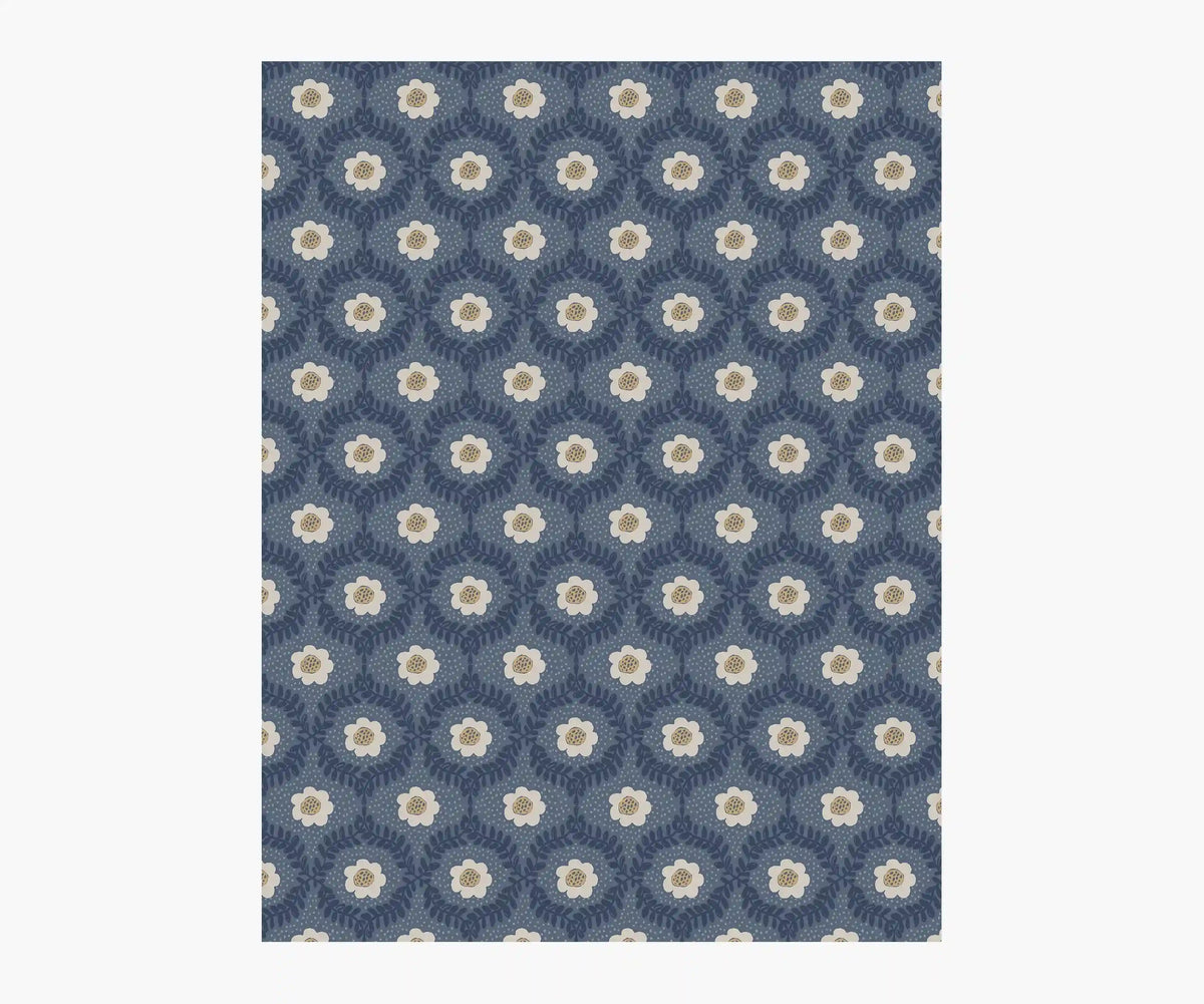 Emma Wallpaper Sample - Navy