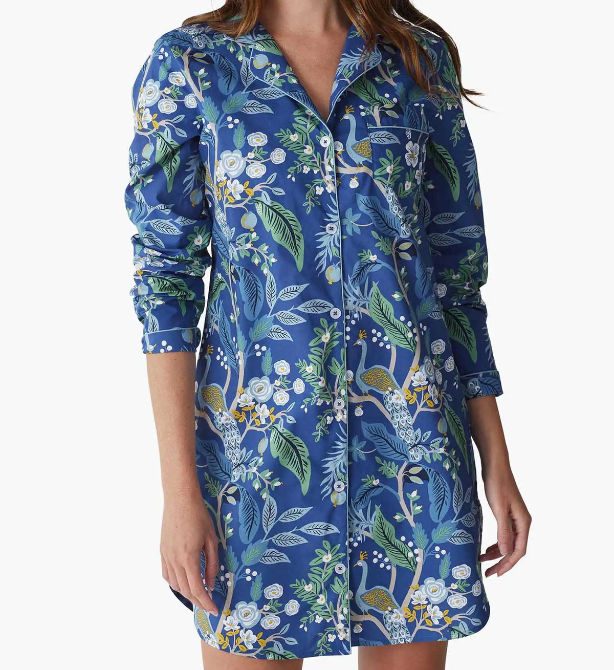 Poplin Nightshirt - Peacock