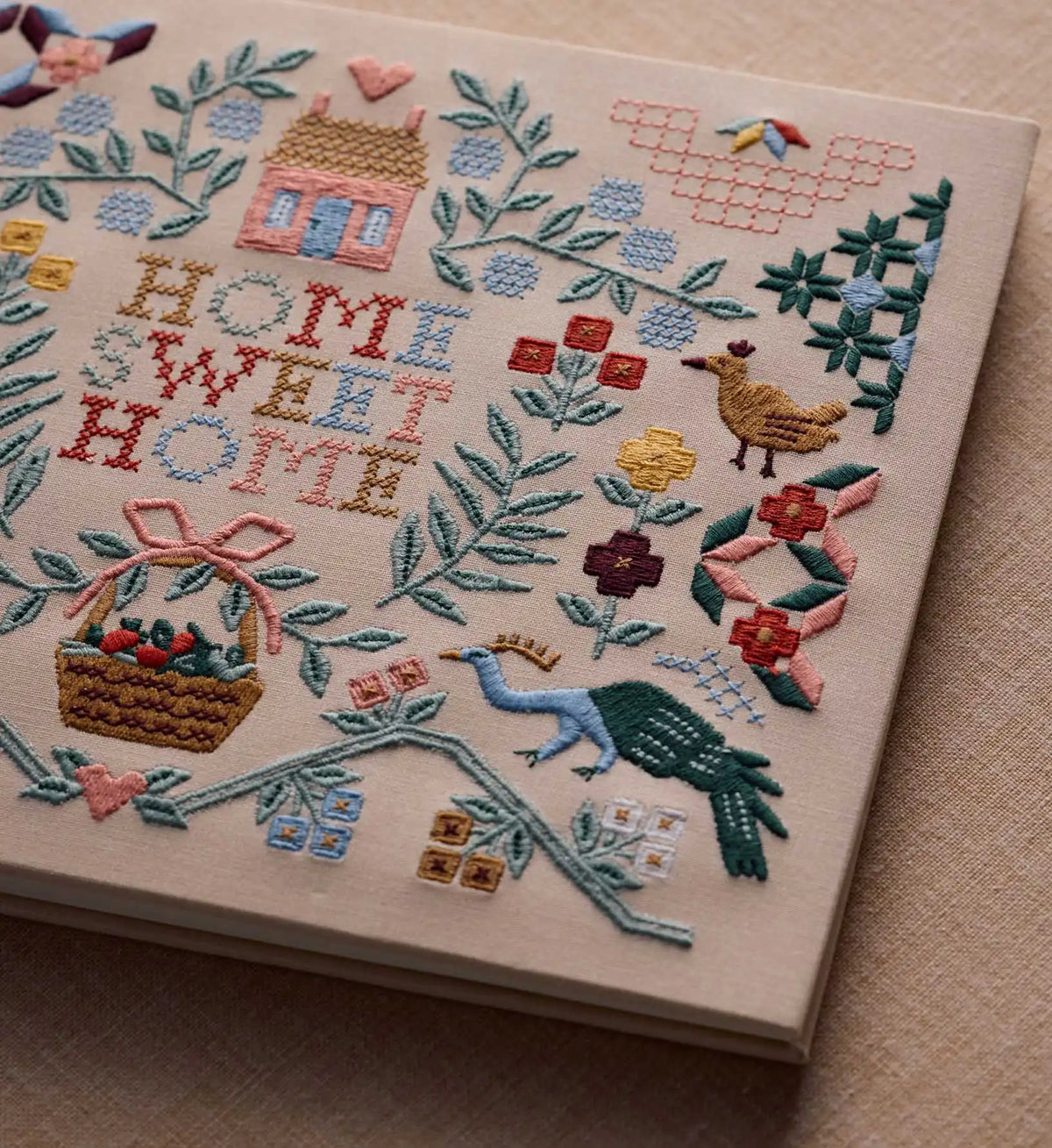Embroidered Guest Book - Home Sweet Home