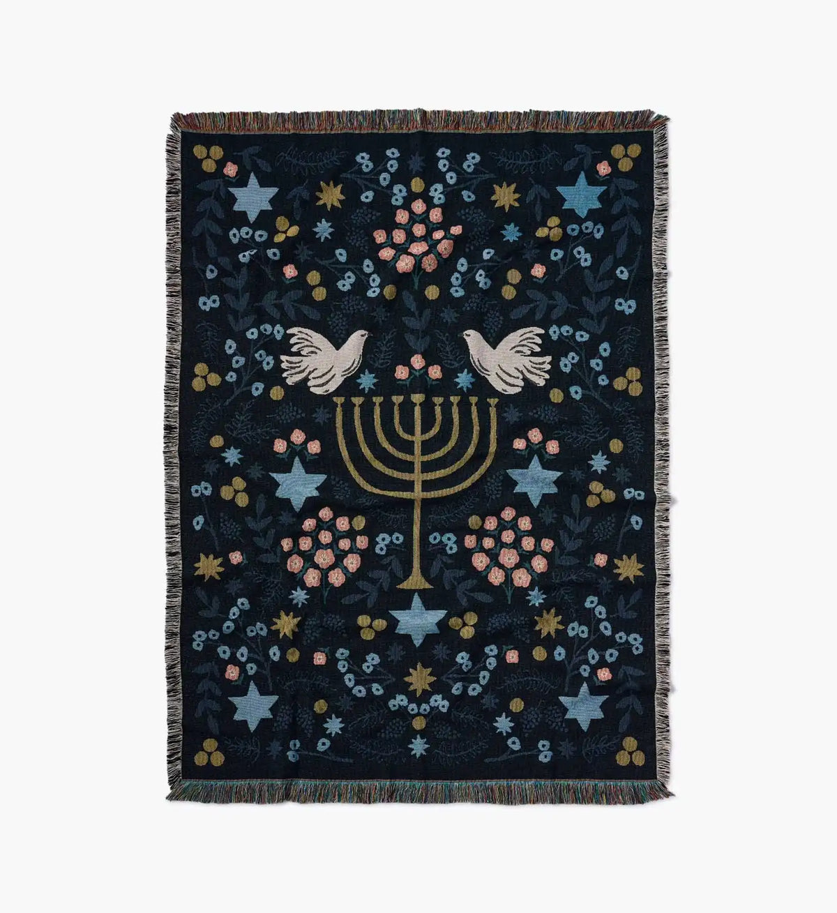 Woven Blanket - Laurel Menorah