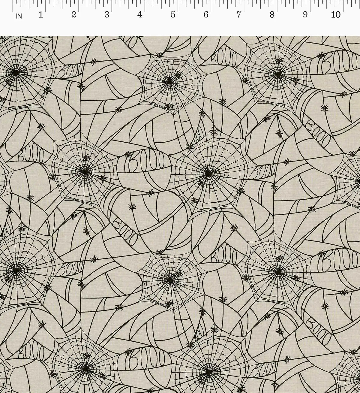 Spider Webs Cotton Fabric - Cream