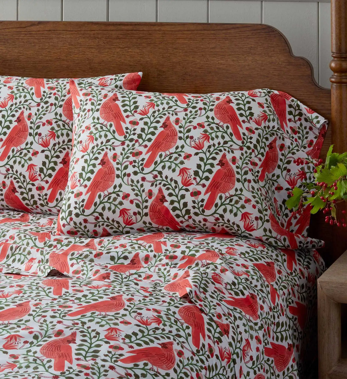 Percale Pillowcases - Cardinals