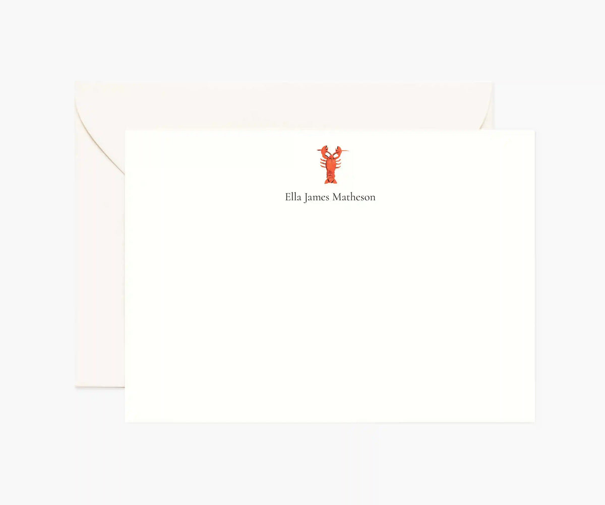 Animals Personalized Stationery  - Lobster