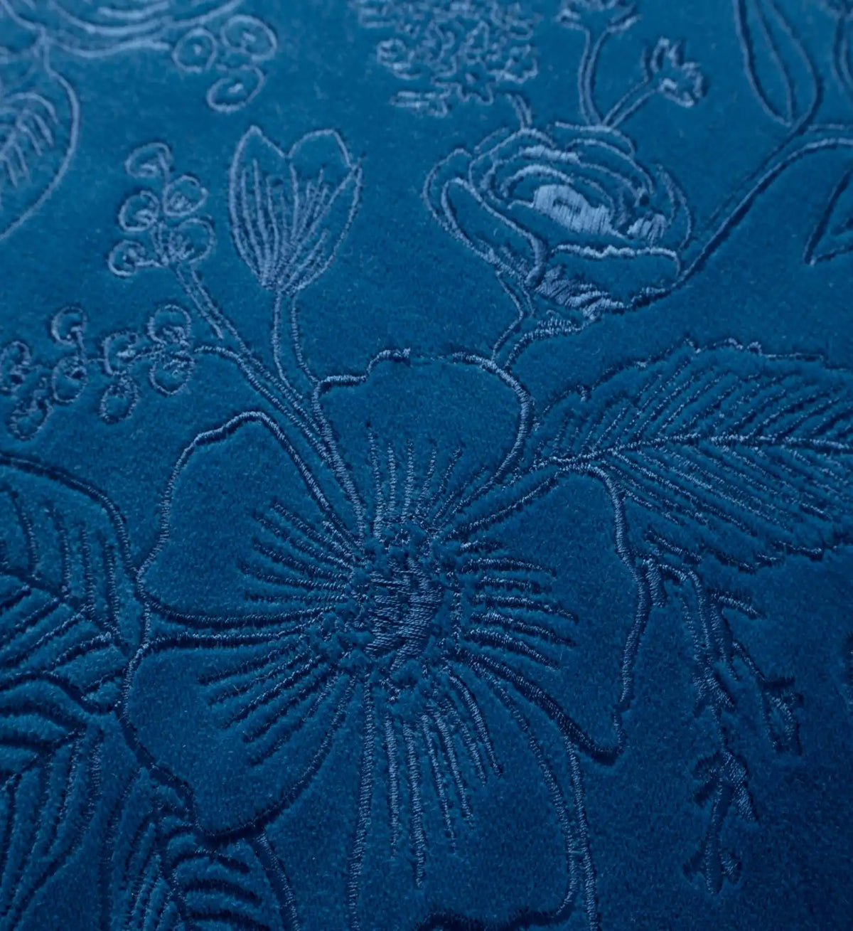 Colette Embroidered Pillow - Blue