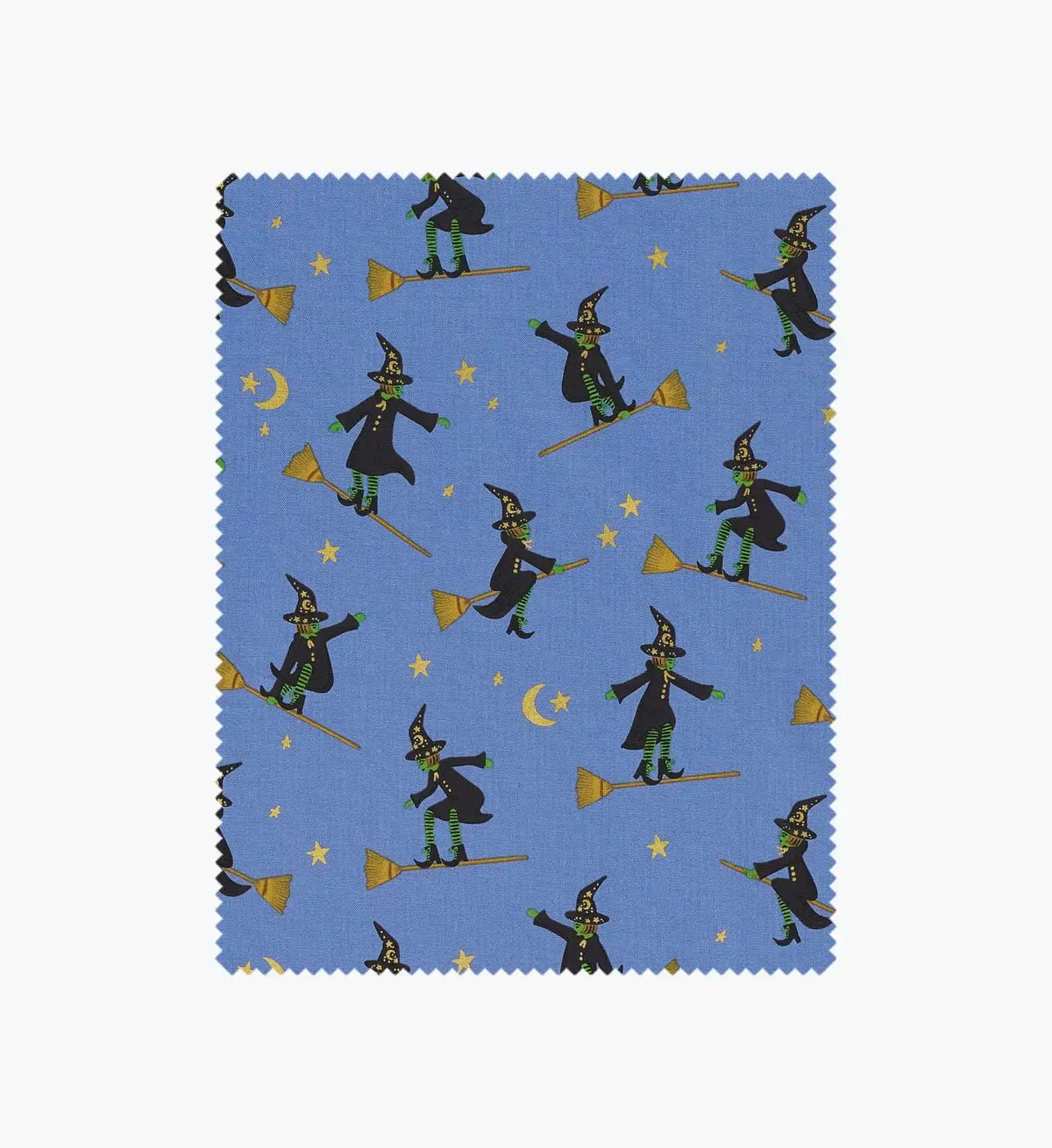 Wicked Witches Cotton Metallic Fabric - Blue