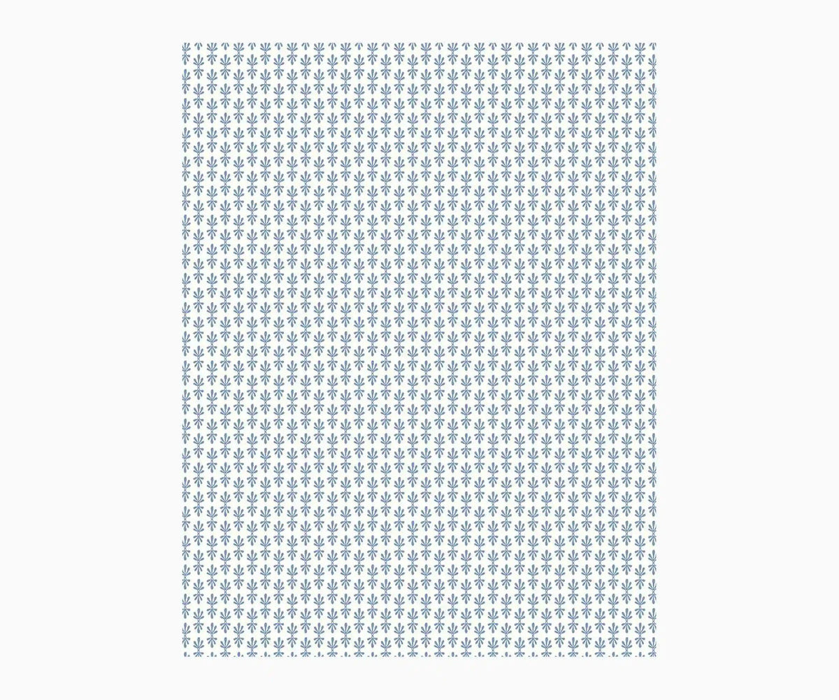 Petal Wallpaper Sample - White & Blue