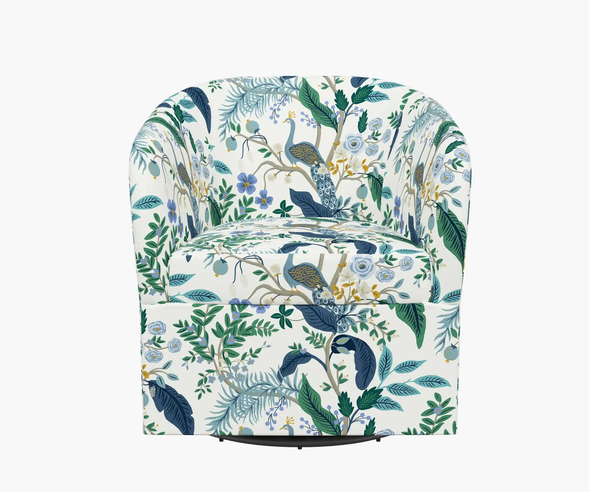 Pembroke Swivel Chair - Peacock