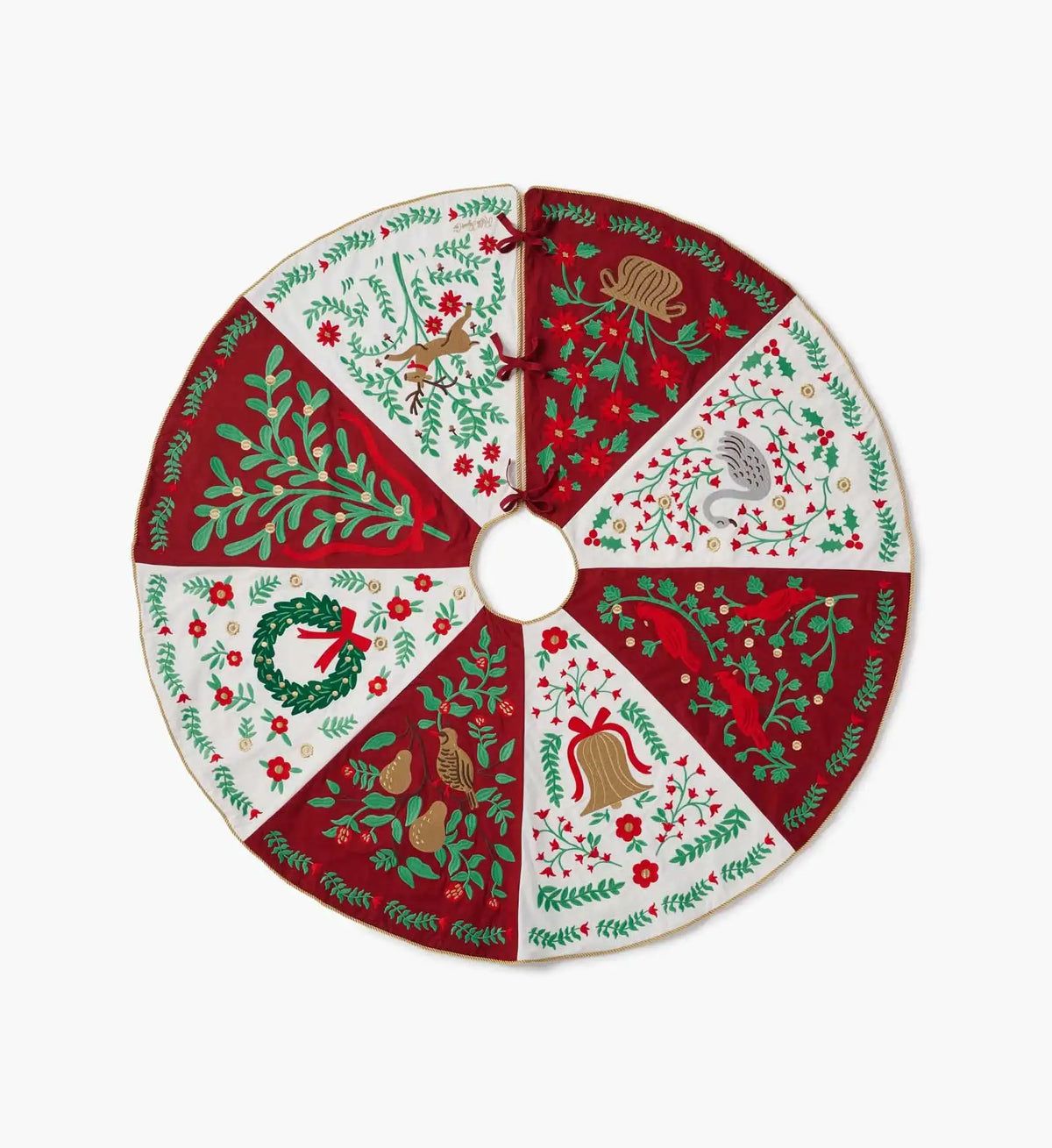 Embroidered Tree Skirt - Christmastide