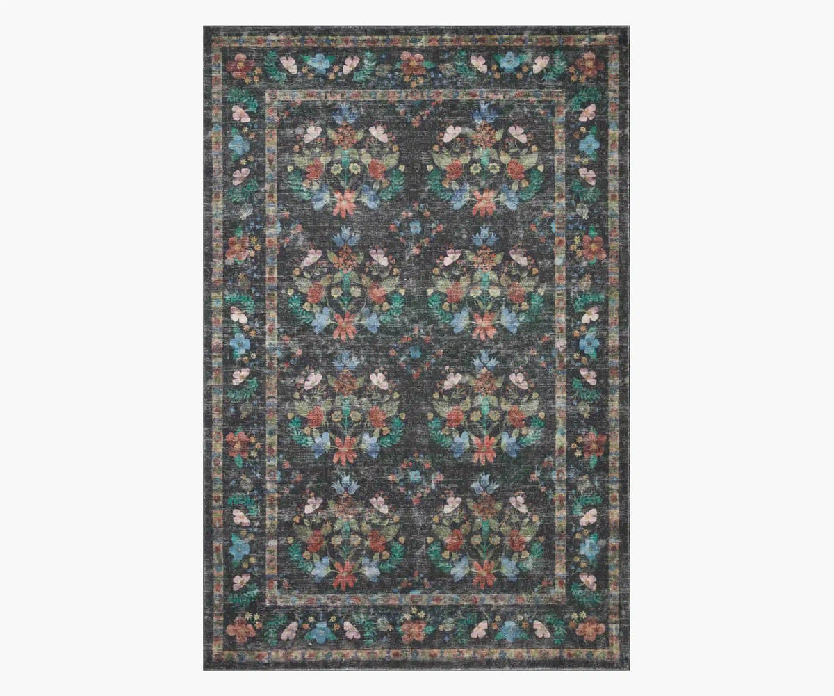 Courtyard Seville Printed Rug - Charcoal