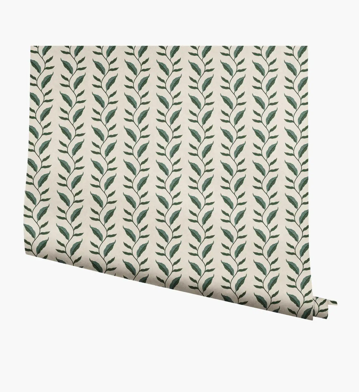 Seagrass Wallpaper - Emerald & Linen