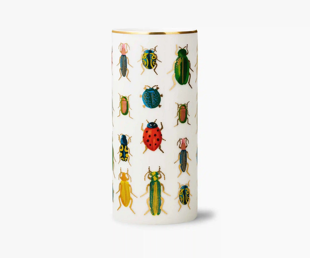 Porcelain Vase - Beetles & Bugs