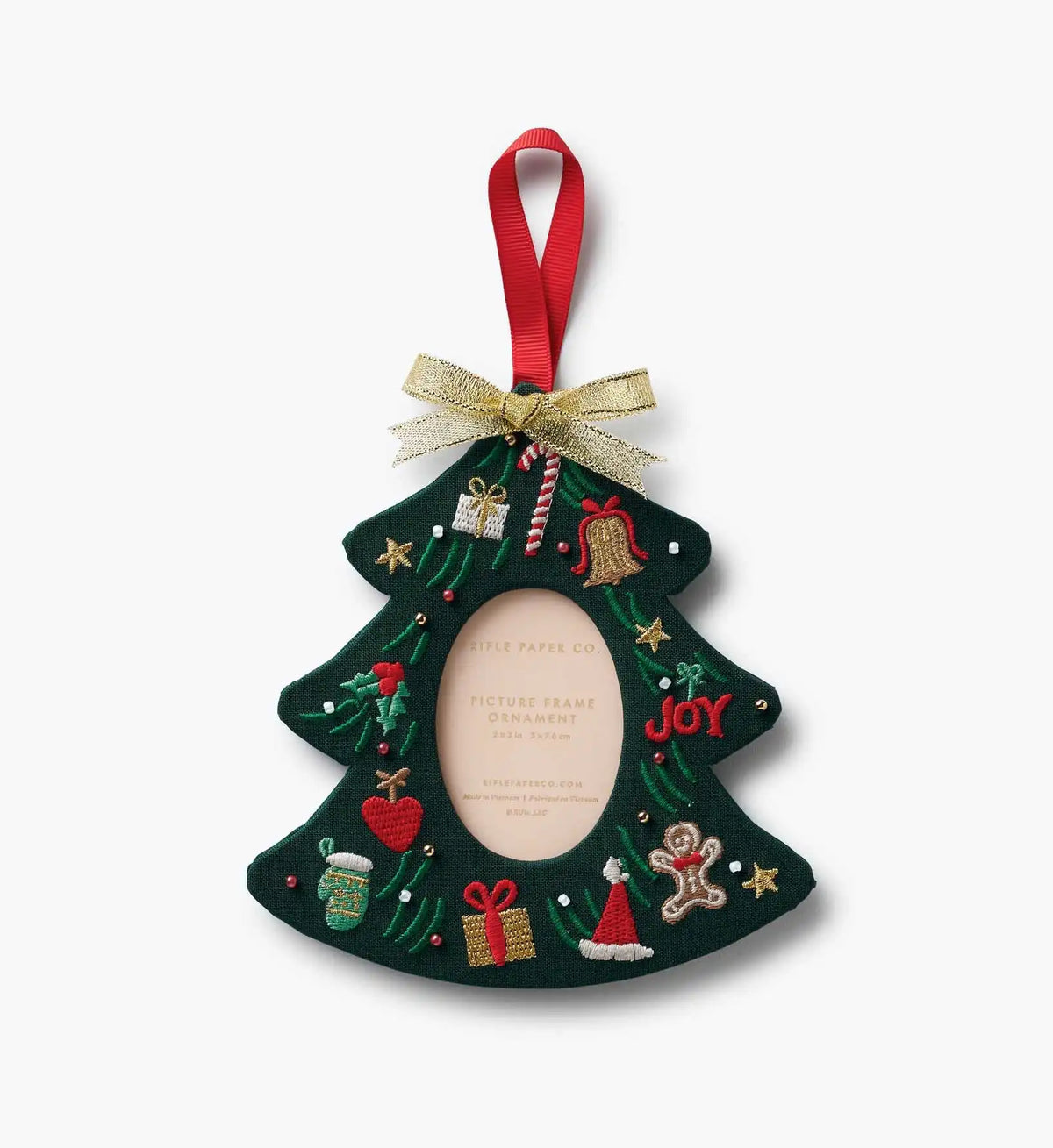 Embroidered Frame Ornament - Christmas Tree