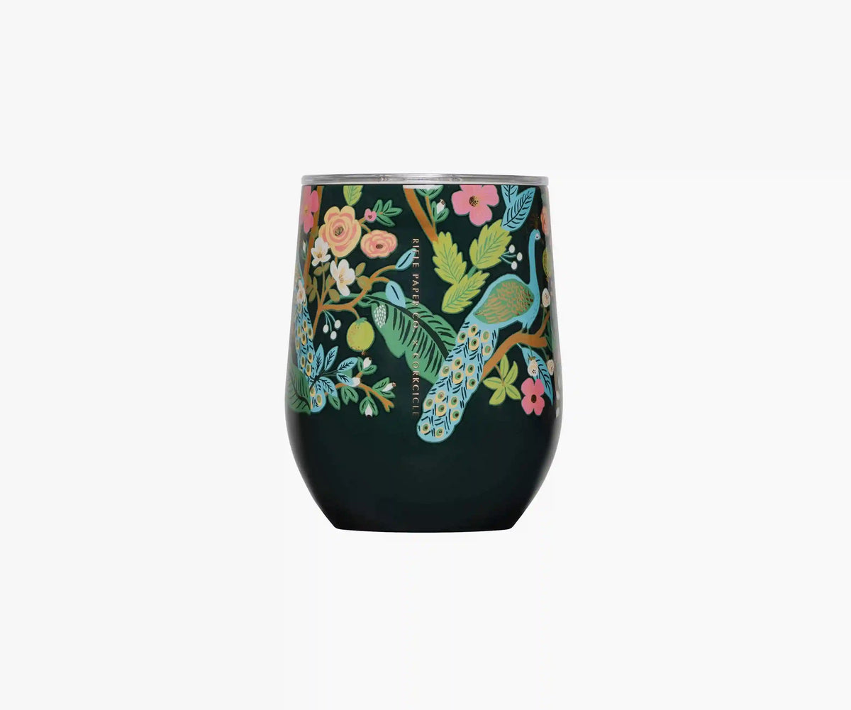 Stemless Wine Cup - Peacock