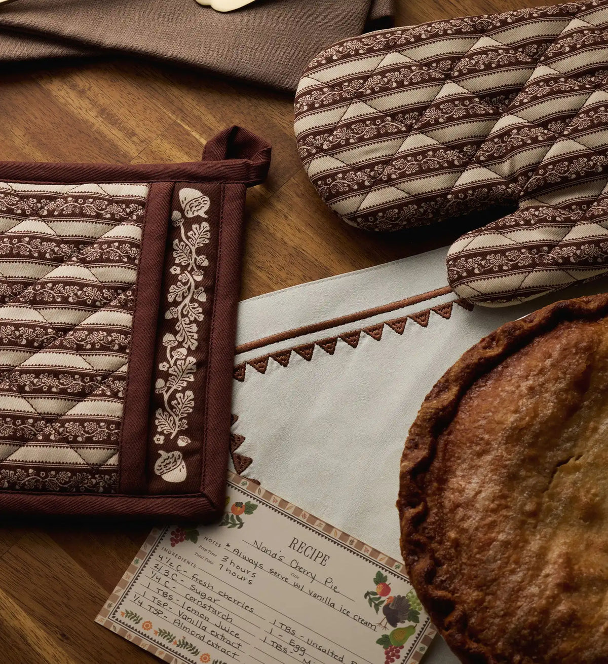 Pot Holder - Acorns