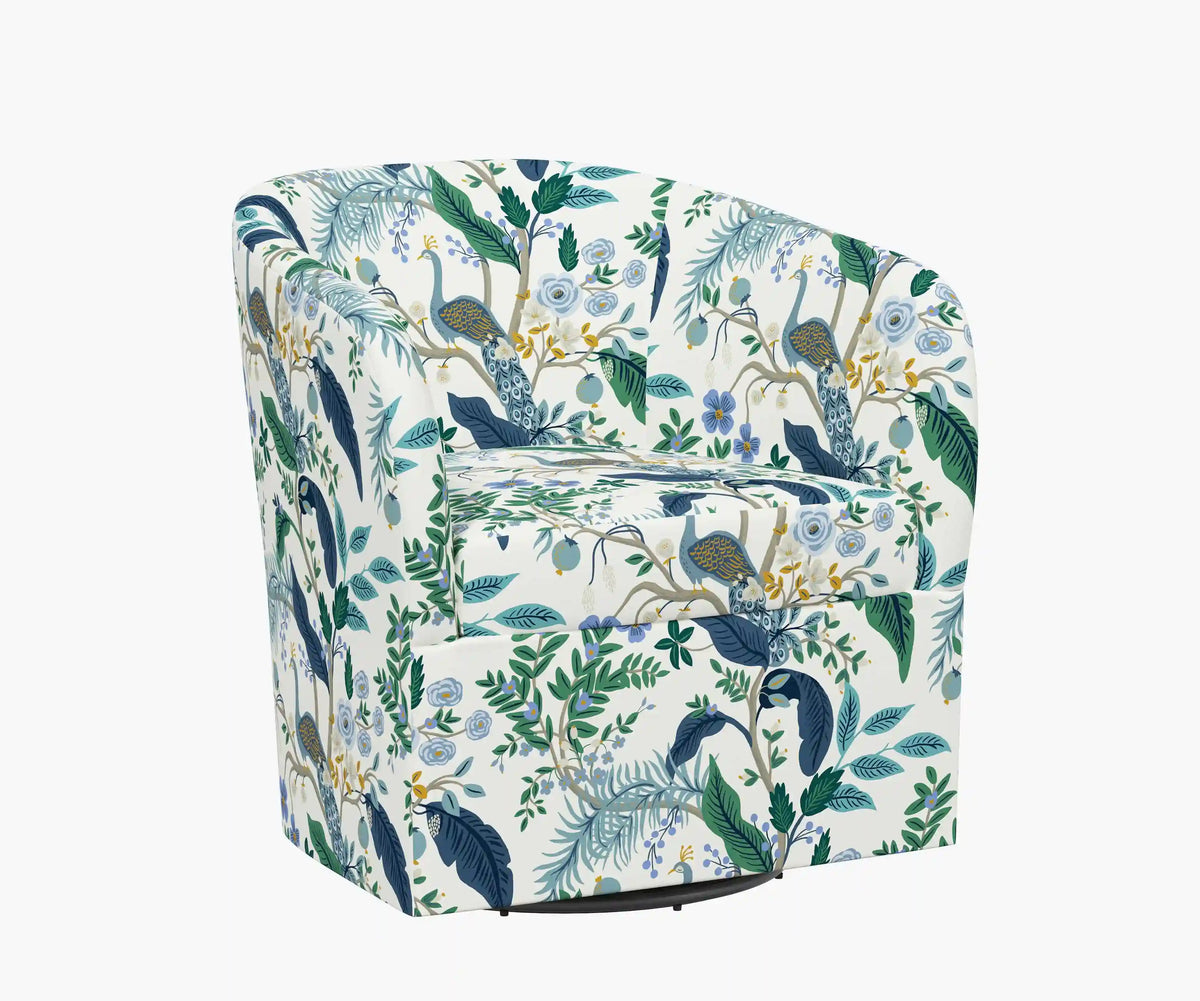 Pembroke Swivel Chair - Peacock