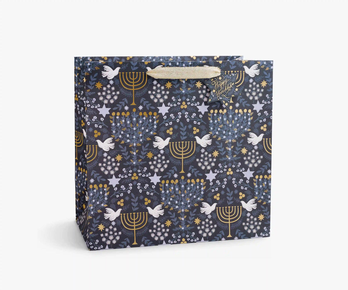 Laurel Menorah Large Gift Bag