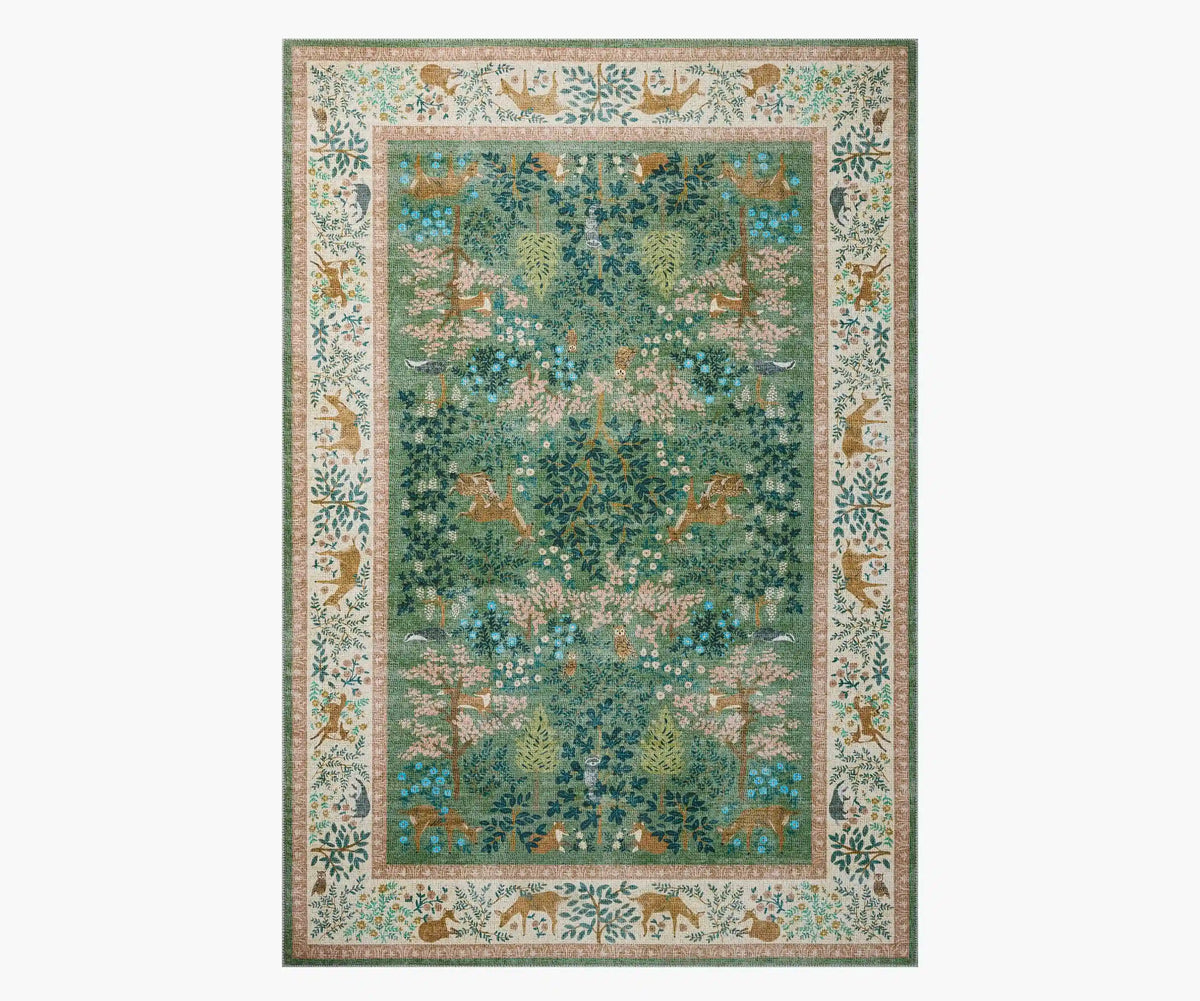 Canopy Woodland Printed Rug - Sage