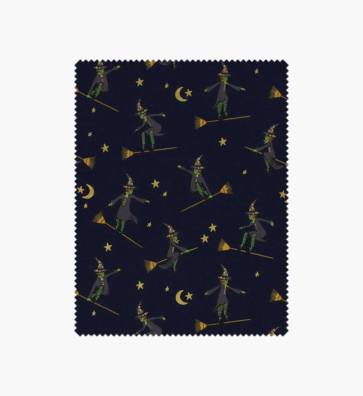 Wicked Witches Cotton Metallic Fabric - Navy
