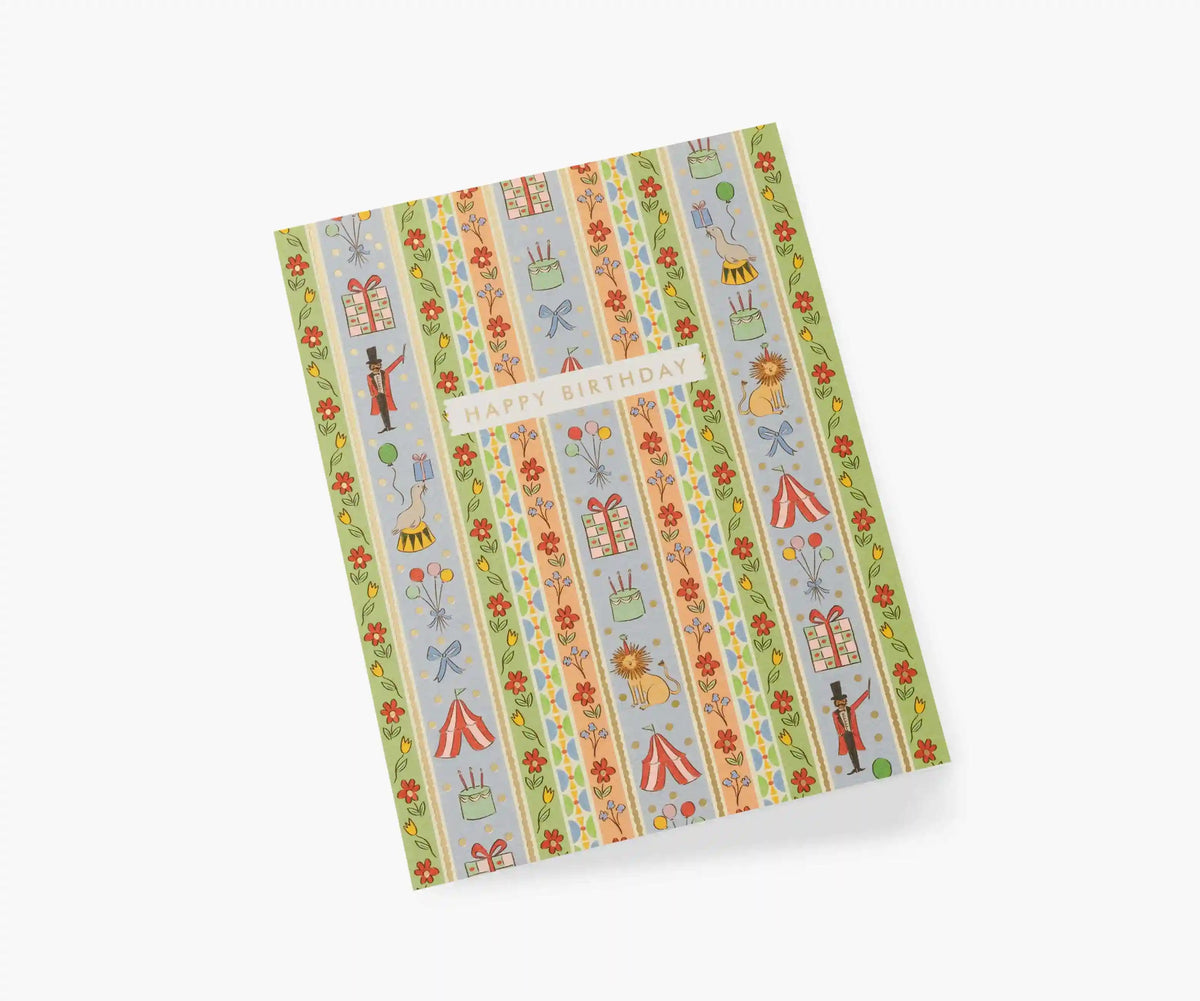 Carnival Birthday Card - Single Card