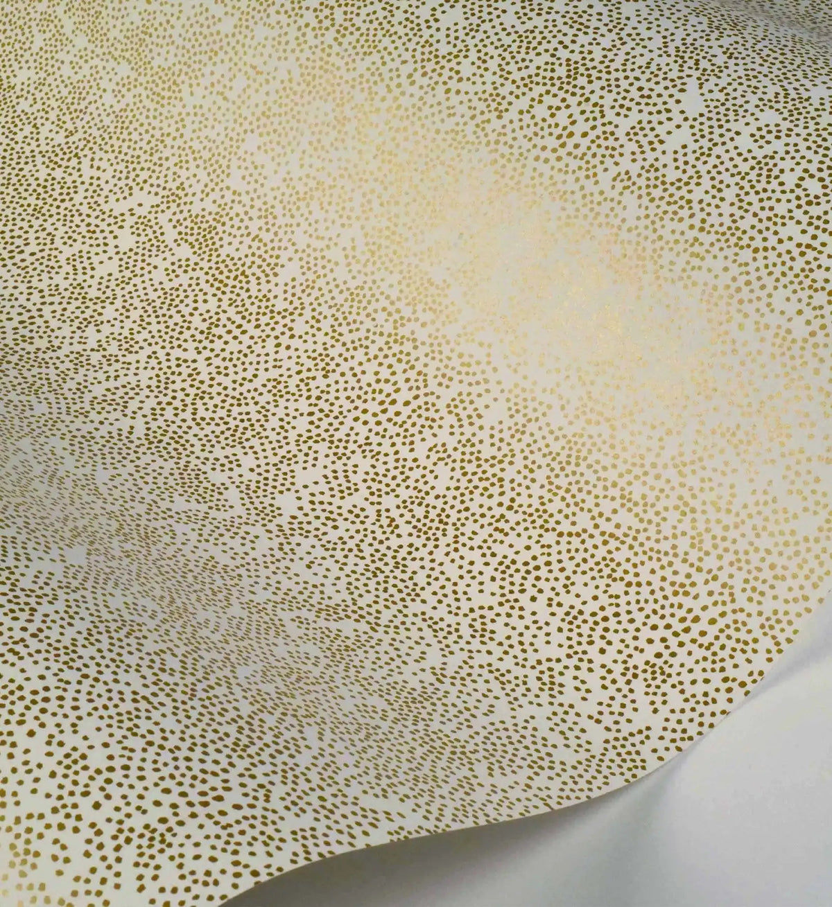 Champagne Dots Wallpaper - Metallic Gold & White